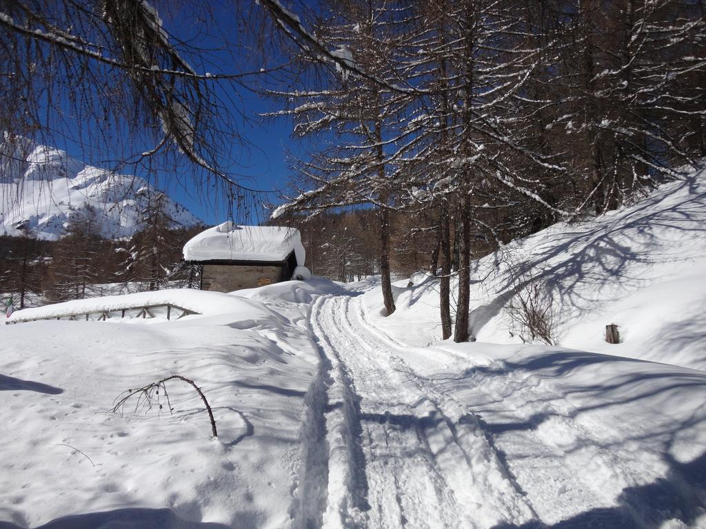 Rifugio Al Lago Del Mortirolo In Inverno Raggiungibile Solo A Piedi Villa Monno Exterior photo