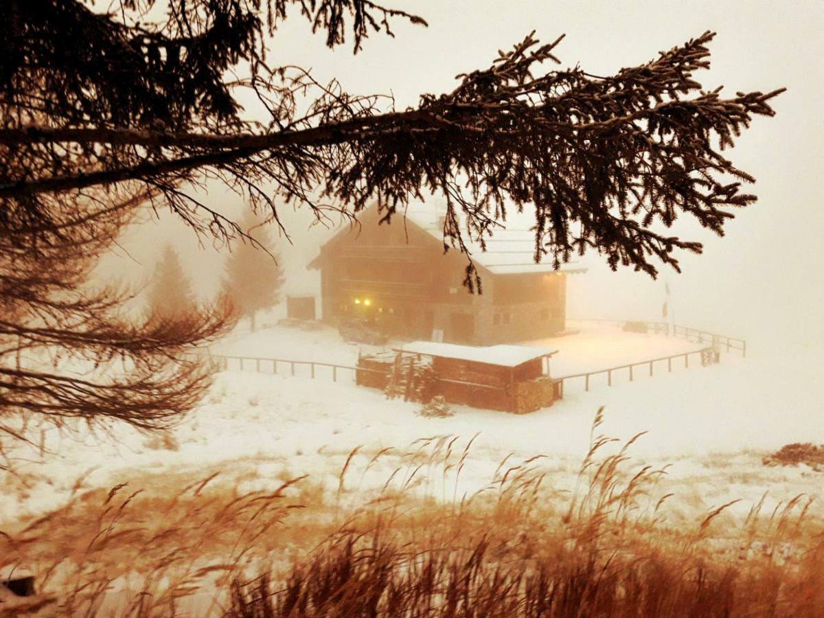 Rifugio Al Lago Del Mortirolo In Inverno Raggiungibile Solo A Piedi Villa Monno Exterior photo